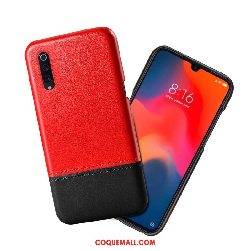 Étui Xiaomi Mi 9 Lite Personnalité Cuir Qualité, Coque Xiaomi Mi 9 Lite Incassable Tendance Beige