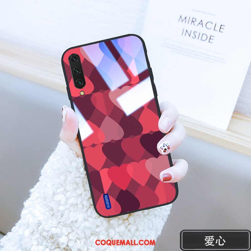 Étui Xiaomi Mi 9 Lite Tout Compris Luxe Incassable, Coque Xiaomi Mi 9 Lite Net Rouge Frais Beige