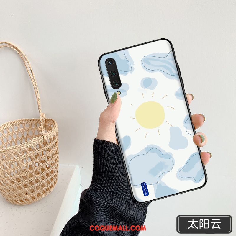 Étui Xiaomi Mi 9 Lite Tout Compris Luxe Incassable, Coque Xiaomi Mi 9 Lite Net Rouge Frais Beige