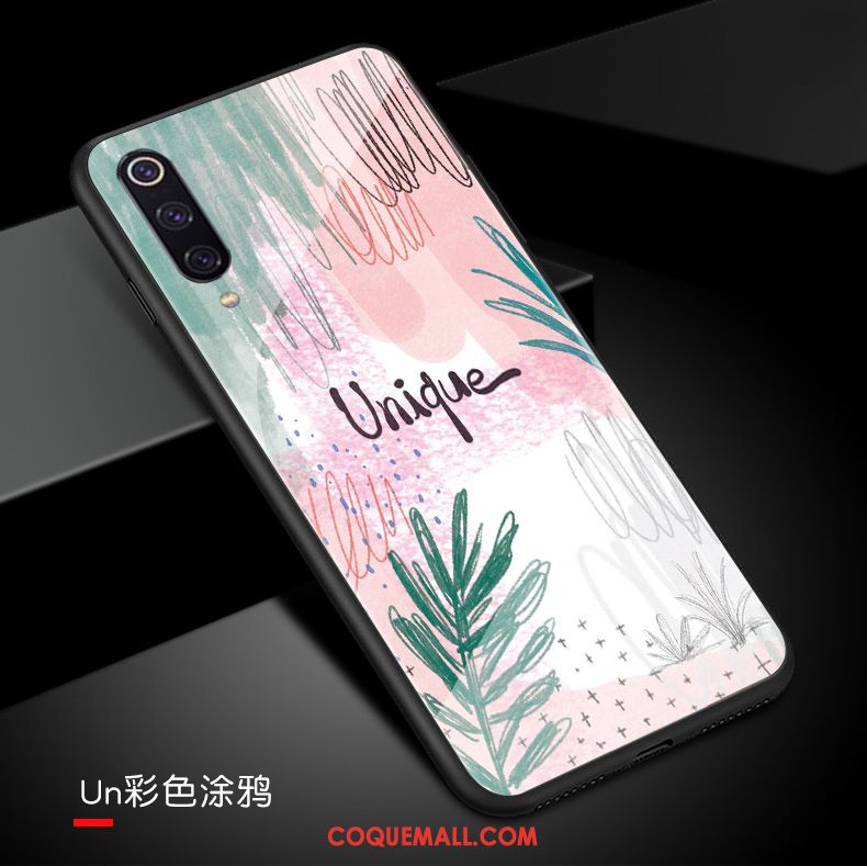 Étui Xiaomi Mi 9 Marque De Tendance Incassable Créatif, Coque Xiaomi Mi 9 Amoureux Personnalité Beige