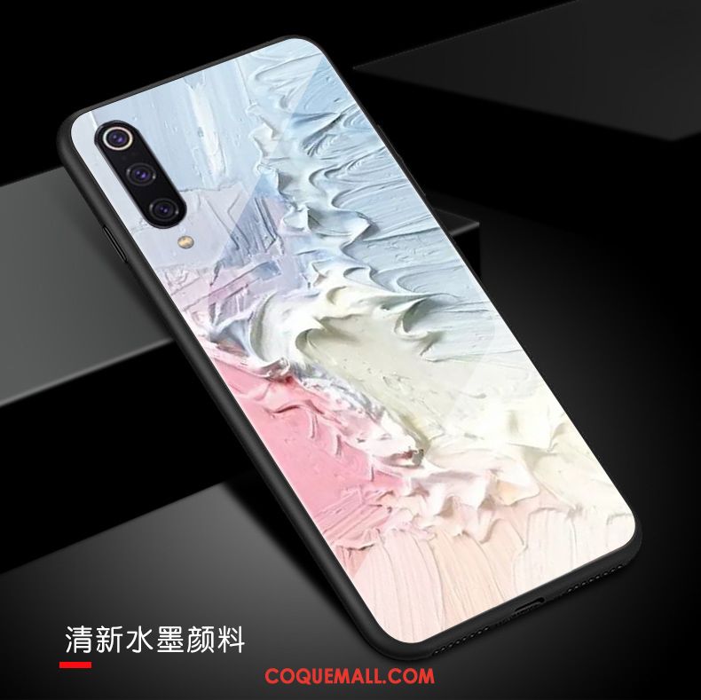 Étui Xiaomi Mi 9 Marque De Tendance Incassable Créatif, Coque Xiaomi Mi 9 Amoureux Personnalité Beige