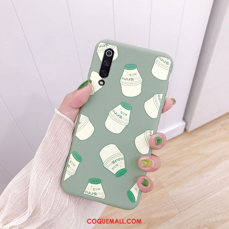 Étui Xiaomi Mi 9 Net Rouge Protection Modèle Fleurie, Coque Xiaomi Mi 9 Fluide Doux Téléphone Portable Beige