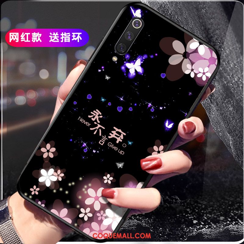 Étui Xiaomi Mi 9 Ornements Suspendus Incassable Net Rouge, Coque Xiaomi Mi 9 Rose Fluide Doux Beige