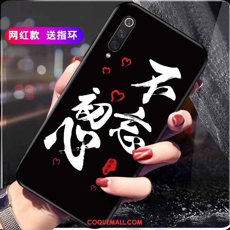 Étui Xiaomi Mi 9 Ornements Suspendus Incassable Net Rouge, Coque Xiaomi Mi 9 Rose Fluide Doux Beige