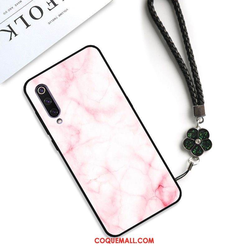 Étui Xiaomi Mi 9 Personnalité Rose Simple, Coque Xiaomi Mi 9 Protection Silicone Beige