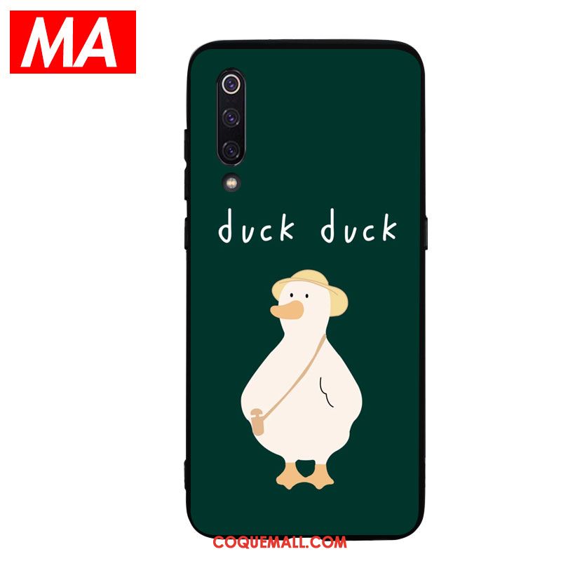 Étui Xiaomi Mi 9 Petit Net Rouge Jeunesse, Coque Xiaomi Mi 9 Fluide Doux Dessin Animé Beige