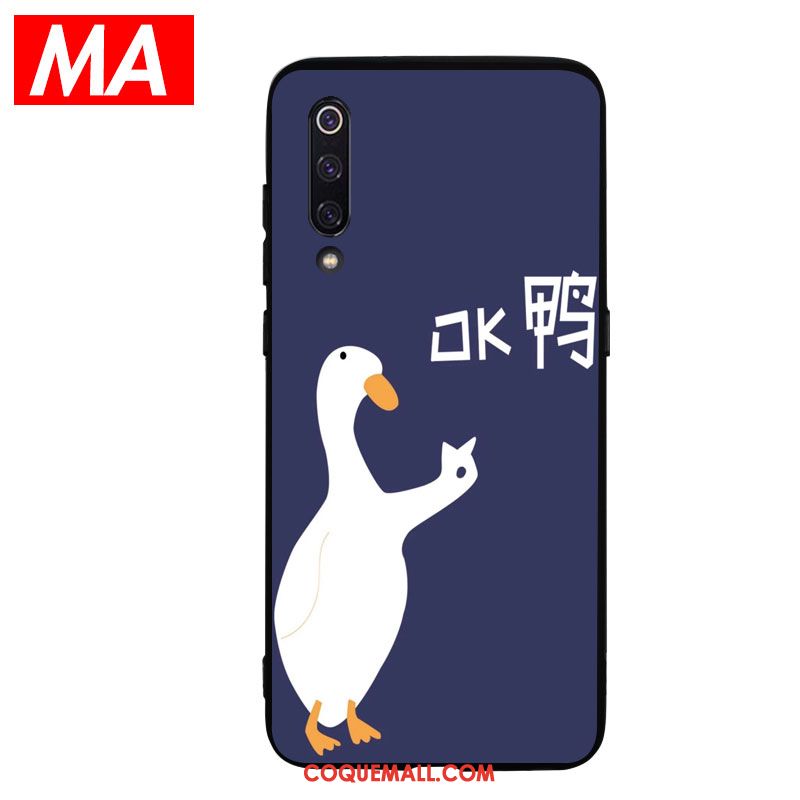 Étui Xiaomi Mi 9 Petit Net Rouge Jeunesse, Coque Xiaomi Mi 9 Fluide Doux Dessin Animé Beige