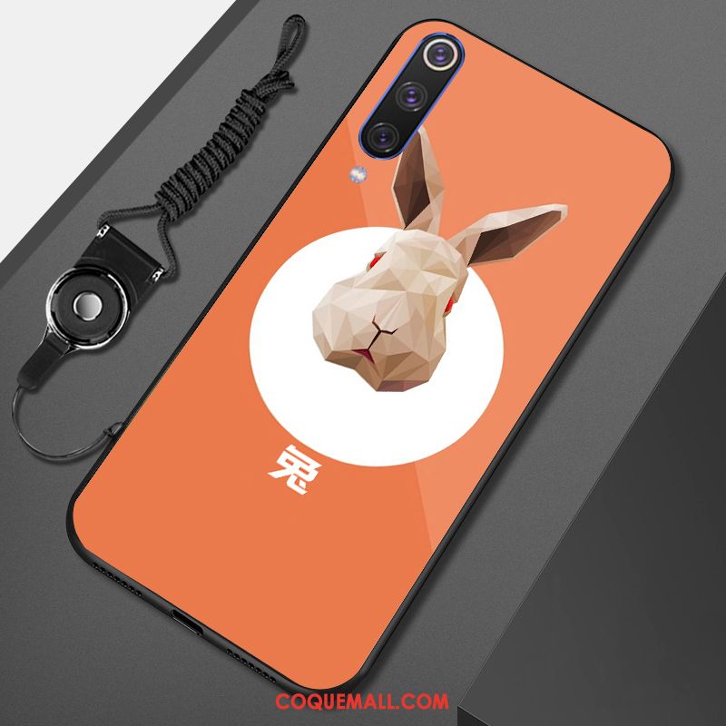 Étui Xiaomi Mi 9 Se Créatif Incassable Tout Compris, Coque Xiaomi Mi 9 Se Gaufrage Orange Beige