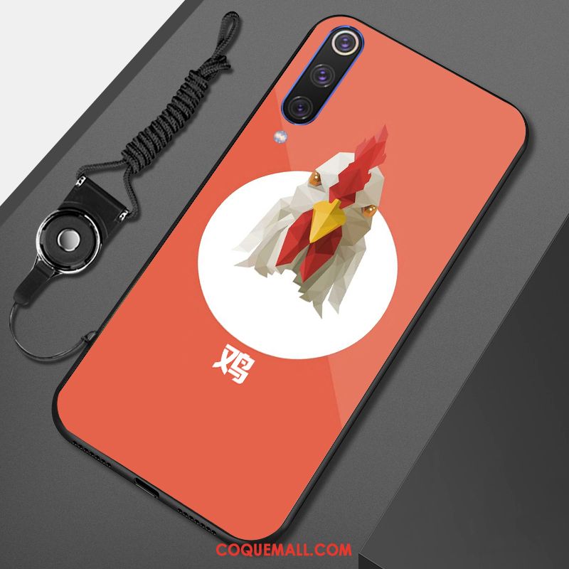 Étui Xiaomi Mi 9 Se Créatif Incassable Tout Compris, Coque Xiaomi Mi 9 Se Gaufrage Orange Beige