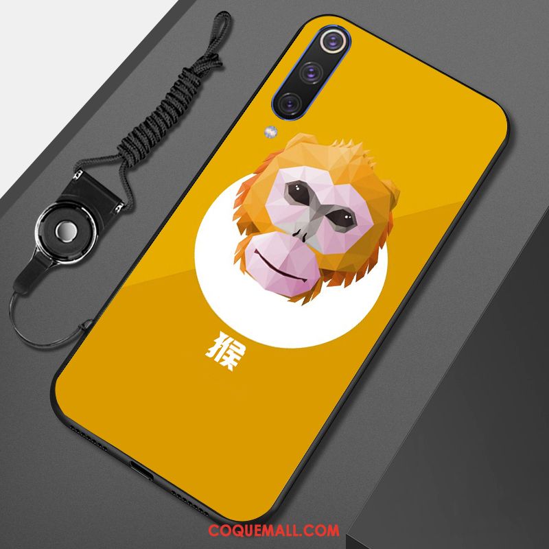 Étui Xiaomi Mi 9 Se Créatif Incassable Tout Compris, Coque Xiaomi Mi 9 Se Gaufrage Orange Beige