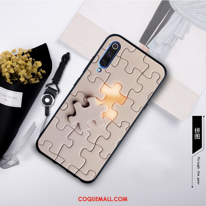 Étui Xiaomi Mi 9 Se Délavé En Daim Personnalité Petit, Coque Xiaomi Mi 9 Se Incassable Fluide Doux Beige