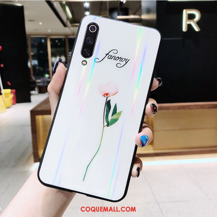 Étui Xiaomi Mi 9 Se Multicolore Coloré Blanc, Coque Xiaomi Mi 9 Se Dessin Animé Membrane Beige