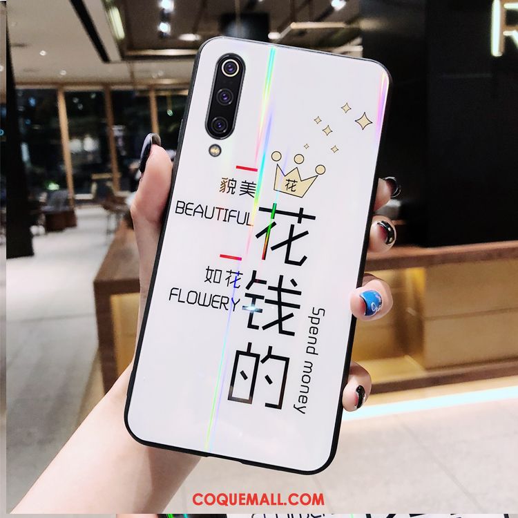 Étui Xiaomi Mi 9 Se Multicolore Coloré Blanc, Coque Xiaomi Mi 9 Se Dessin Animé Membrane Beige