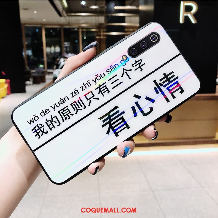 Étui Xiaomi Mi 9 Se Multicolore Coloré Blanc, Coque Xiaomi Mi 9 Se Dessin Animé Membrane Beige