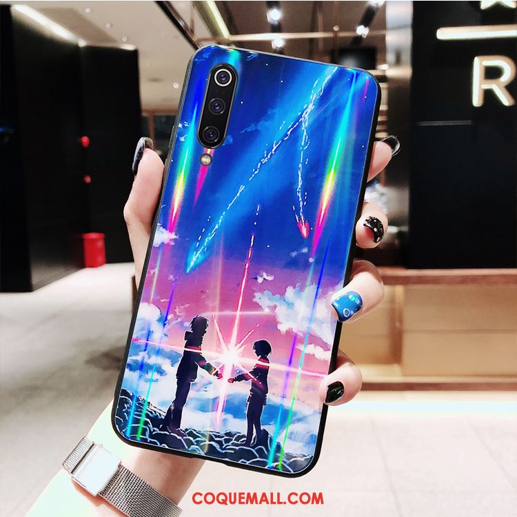 Étui Xiaomi Mi 9 Se Multicolore Coloré Blanc, Coque Xiaomi Mi 9 Se Dessin Animé Membrane Beige