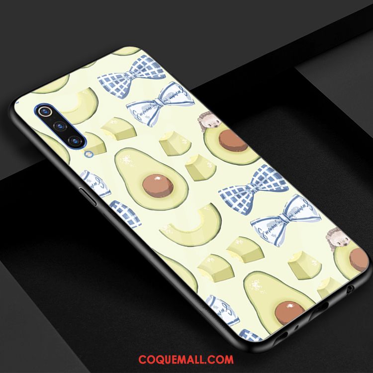 Étui Xiaomi Mi 9 Se Verre Frais Miroir, Coque Xiaomi Mi 9 Se Bovins Téléphone Portable Beige