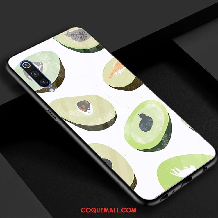 Étui Xiaomi Mi 9 Se Verre Frais Miroir, Coque Xiaomi Mi 9 Se Bovins Téléphone Portable Beige