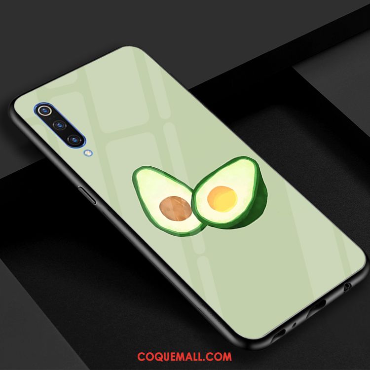 Étui Xiaomi Mi 9 Se Verre Frais Miroir, Coque Xiaomi Mi 9 Se Bovins Téléphone Portable Beige