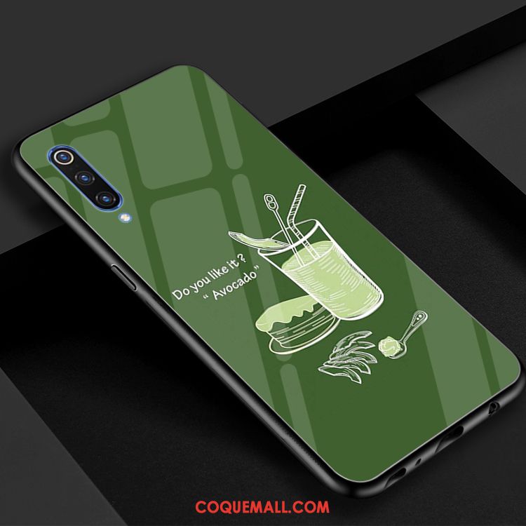 Étui Xiaomi Mi 9 Se Verre Frais Miroir, Coque Xiaomi Mi 9 Se Bovins Téléphone Portable Beige