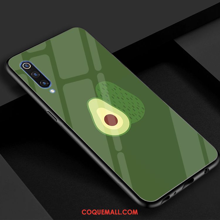 Étui Xiaomi Mi 9 Se Verre Frais Miroir, Coque Xiaomi Mi 9 Se Bovins Téléphone Portable Beige