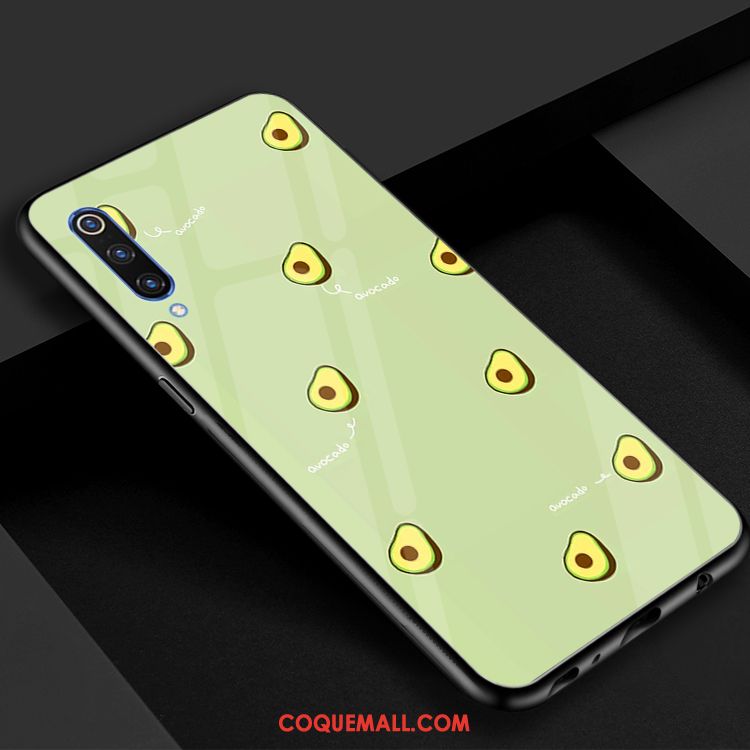 Étui Xiaomi Mi 9 Se Verre Frais Miroir, Coque Xiaomi Mi 9 Se Bovins Téléphone Portable Beige