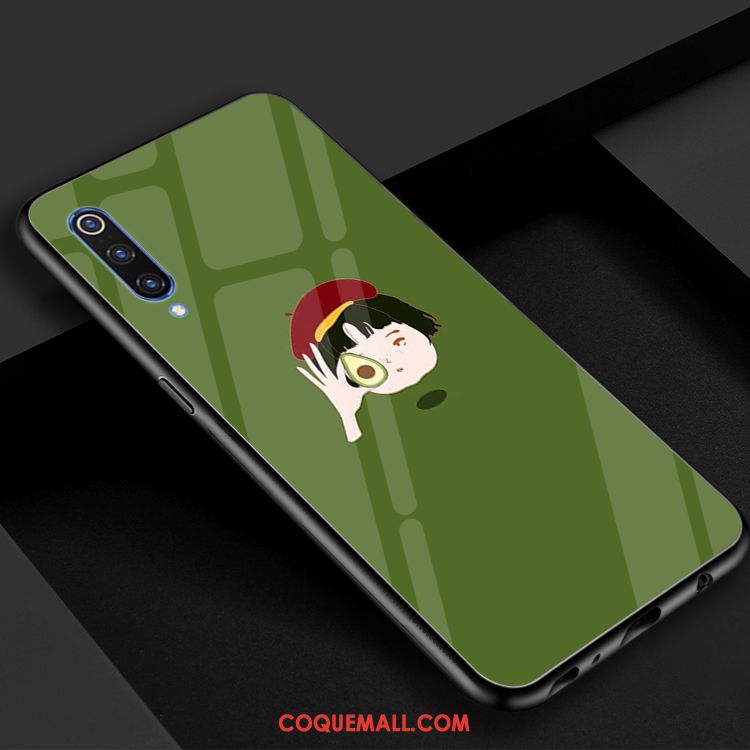 Étui Xiaomi Mi 9 Se Verre Frais Miroir, Coque Xiaomi Mi 9 Se Bovins Téléphone Portable Beige