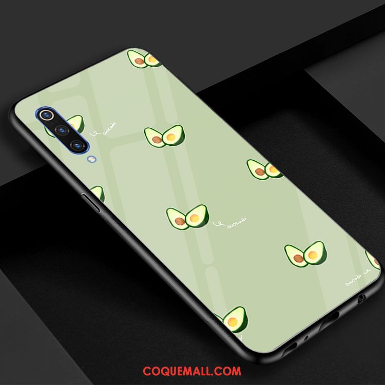 Étui Xiaomi Mi 9 Se Verre Frais Miroir, Coque Xiaomi Mi 9 Se Bovins Téléphone Portable Beige