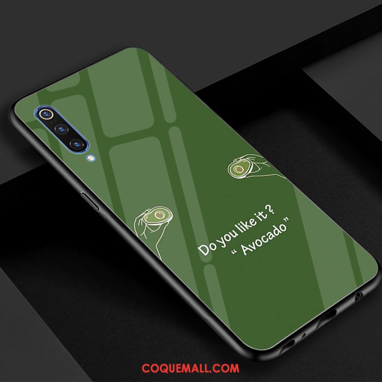 Étui Xiaomi Mi 9 Se Verre Frais Miroir, Coque Xiaomi Mi 9 Se Bovins Téléphone Portable Beige