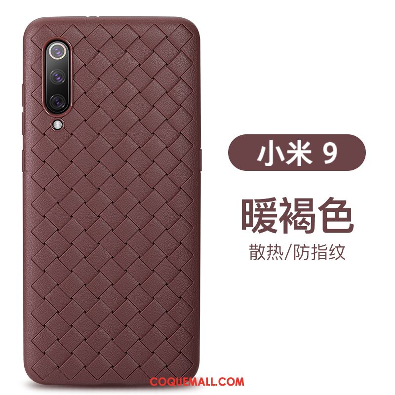 Étui Xiaomi Mi 9 Tout Compris Protection Petit, Coque Xiaomi Mi 9 Silicone Modèle Fleurie Beige