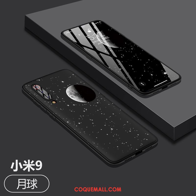 Étui Xiaomi Mi 9 Tout Compris Protection Très Mince, Coque Xiaomi Mi 9 Délavé En Daim Personnalité Beige