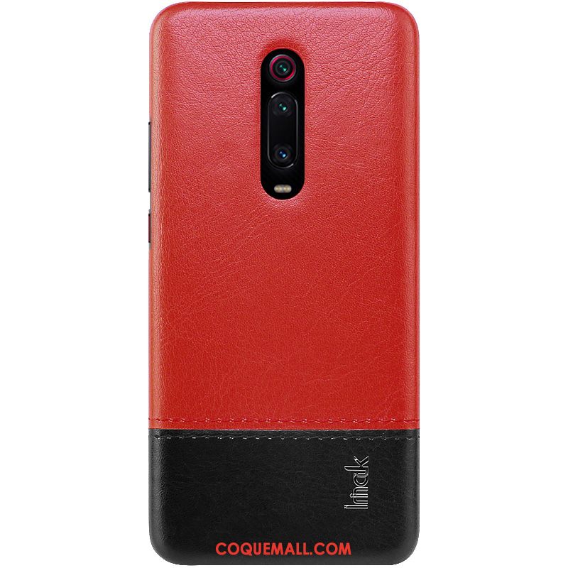 Étui Xiaomi Mi 9t En Cuir Téléphone Portable Protection, Coque Xiaomi Mi 9t Rouge Incassable Beige