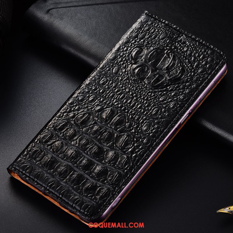 Étui Xiaomi Mi 9t Modèle Fleurie En Cuir Incassable, Coque Xiaomi Mi 9t Protection Crocodile Beige Braun