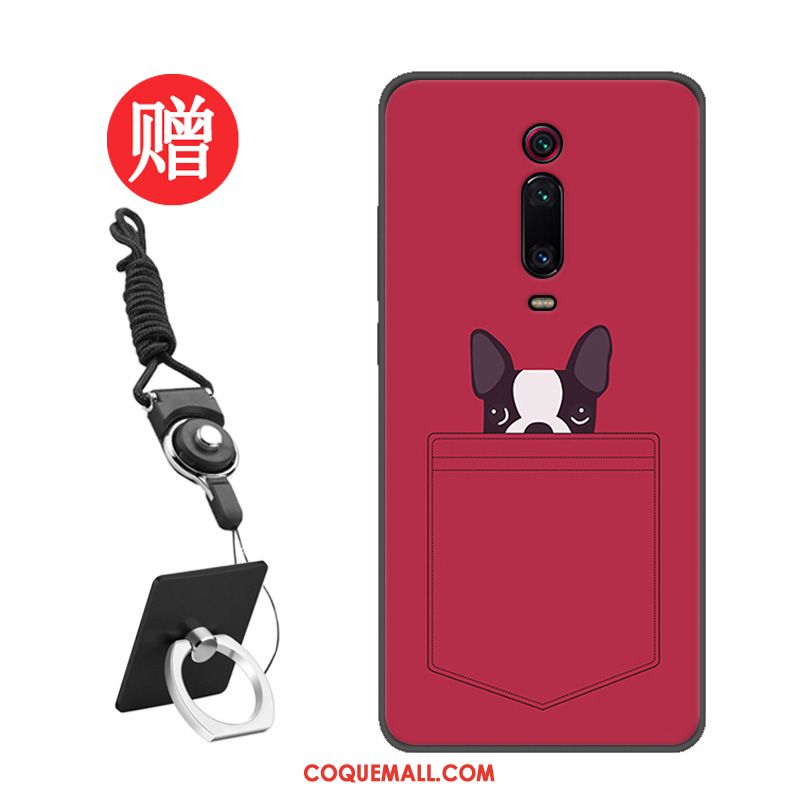 Étui Xiaomi Mi 9t Personnalisé Petit Rouge, Coque Xiaomi Mi 9t Tempérer Membrane Beige