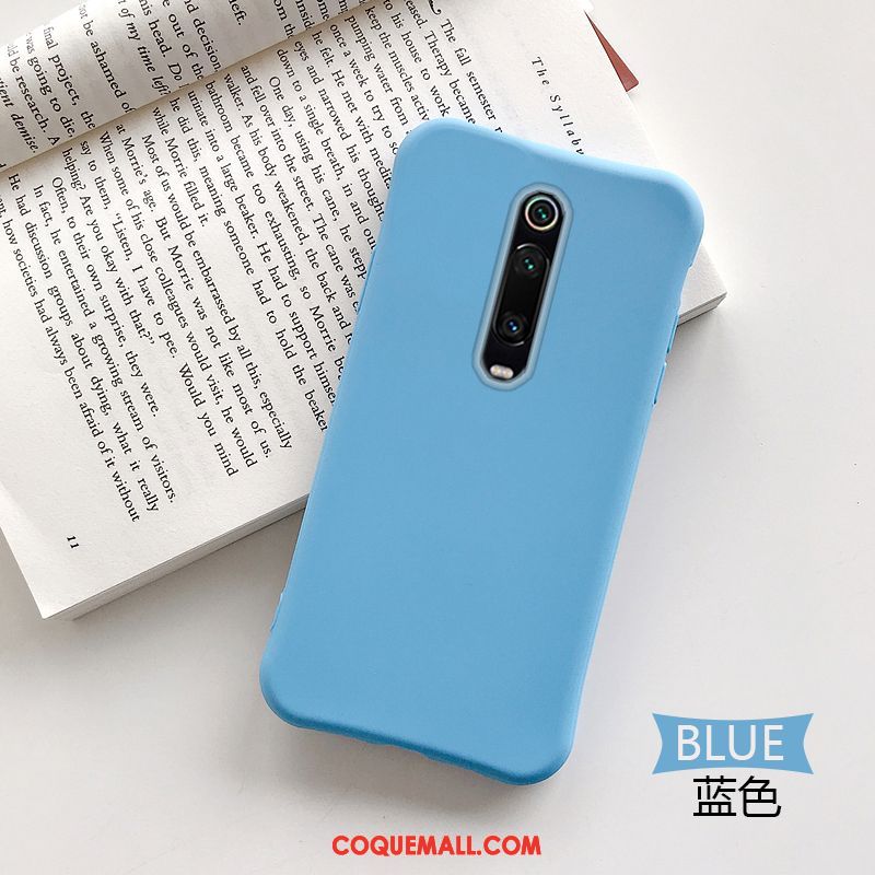 Étui Xiaomi Mi 9t Pro Fluide Doux Jaune Pure, Coque Xiaomi Mi 9t Pro Noir Bleu Beige