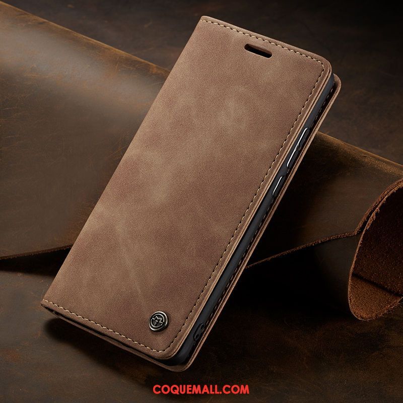 Étui Xiaomi Mi 9t Pro Membrane En Cuir Petit, Coque Xiaomi Mi 9t Pro Incassable Tempérer Braun Beige