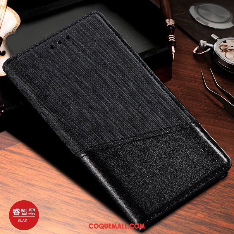 Étui Xiaomi Mi 9t Pro Membrane Petit Noir, Coque Xiaomi Mi 9t Pro Plier Tempérer Beige