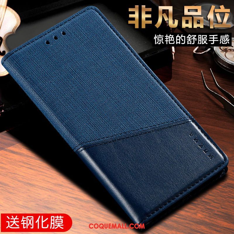 Étui Xiaomi Mi 9t Pro Membrane Petit Noir, Coque Xiaomi Mi 9t Pro Plier Tempérer Beige