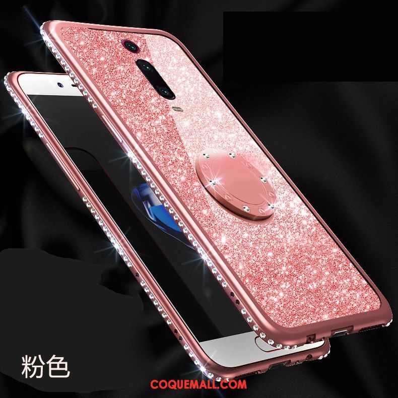 Étui Xiaomi Mi 9t Pro Rouge Rose Petit, Coque Xiaomi Mi 9t Pro Téléphone Portable Placage Beige