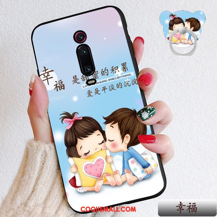 Étui Xiaomi Mi 9t Pro Silicone Téléphone Portable Rouge, Coque Xiaomi Mi 9t Pro Délavé En Daim Cœur Beige