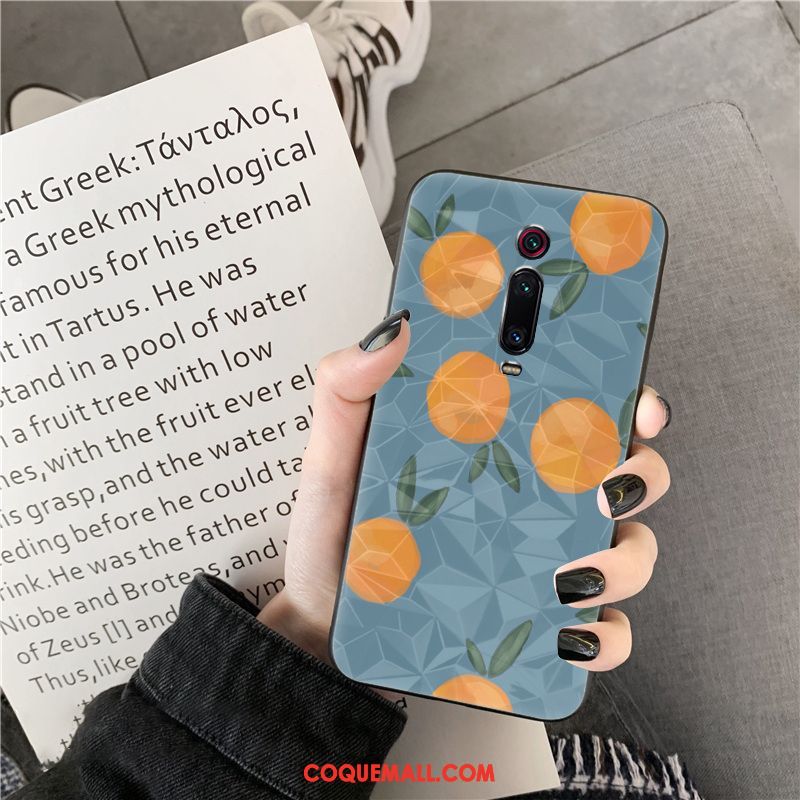 Étui Xiaomi Mi 9t Pro Souriant Modèle Fleurie Silicone, Coque Xiaomi Mi 9t Pro Point D'onde Losange Beige