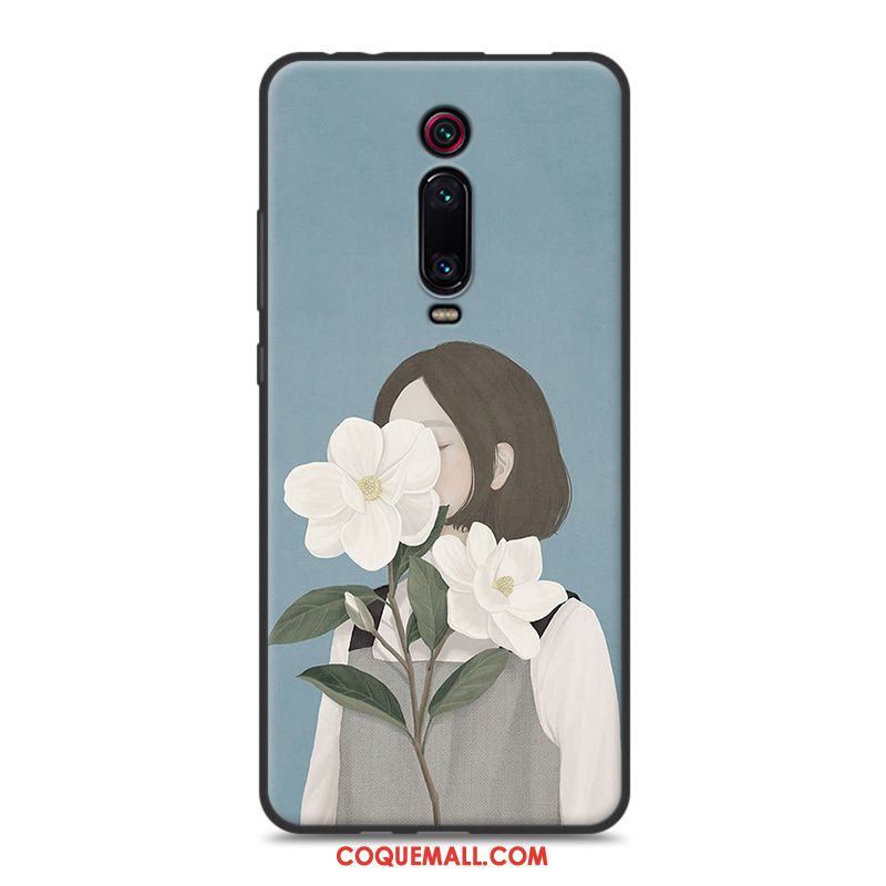 Étui Xiaomi Mi 9t Rouge Art Délavé En Daim, Coque Xiaomi Mi 9t Téléphone Portable Protection Beige