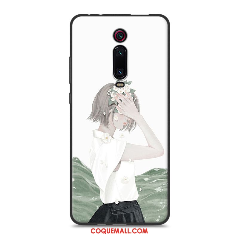 Étui Xiaomi Mi 9t Rouge Art Délavé En Daim, Coque Xiaomi Mi 9t Téléphone Portable Protection Beige