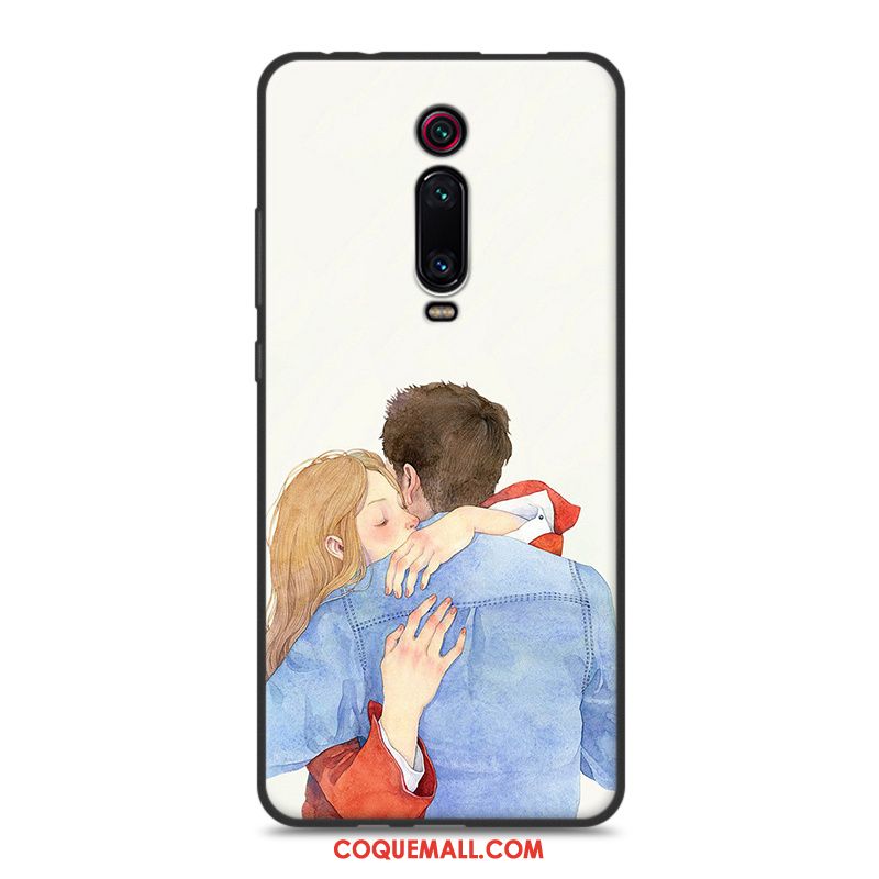 Étui Xiaomi Mi 9t Rouge Art Délavé En Daim, Coque Xiaomi Mi 9t Téléphone Portable Protection Beige