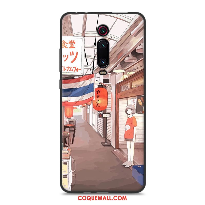 Étui Xiaomi Mi 9t Rouge Art Délavé En Daim, Coque Xiaomi Mi 9t Téléphone Portable Protection Beige