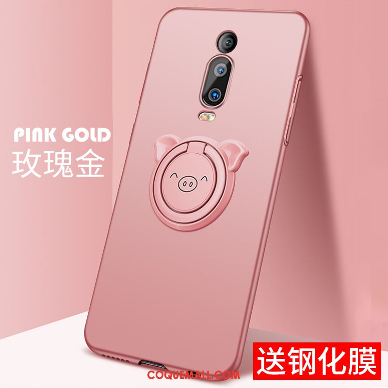 Étui Xiaomi Mi 9t Support Petit Tendance, Coque Xiaomi Mi 9t Rose Simple Beige