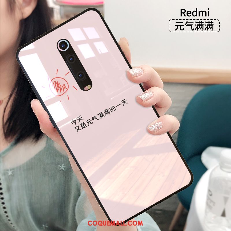 Étui Xiaomi Mi 9t Tendance Silicone Rouge, Coque Xiaomi Mi 9t Personnalité Incassable Beige