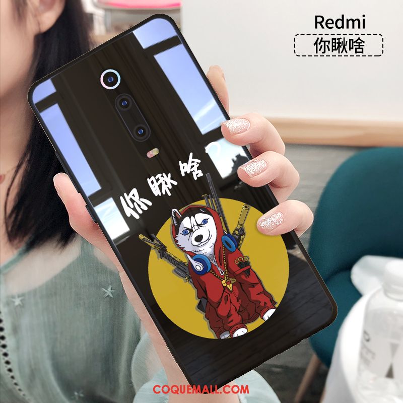 Étui Xiaomi Mi 9t Tendance Silicone Rouge, Coque Xiaomi Mi 9t Personnalité Incassable Beige