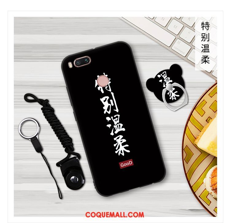 Étui Xiaomi Mi A1 Blanc Personnalité Fluide Doux, Coque Xiaomi Mi A1 Téléphone Portable Créatif Beige