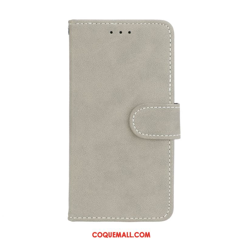 Étui Xiaomi Mi A1 Carte Étui En Cuir Clamshell, Coque Xiaomi Mi A1 Téléphone Portable Simple Beige