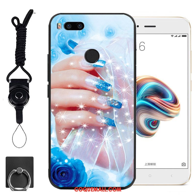 Étui Xiaomi Mi A1 Charmant Rose Téléphone Portable, Coque Xiaomi Mi A1 Tendance Silicone Beige